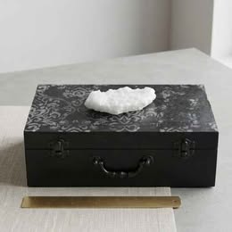 Custom Artisan Keepsake / Treasure Box with Crystal Accent