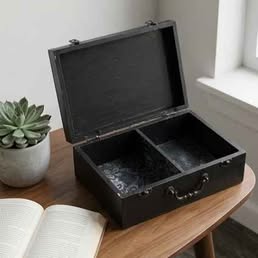 Custom Artisan Keepsake / Treasure Box with Crystal Accent